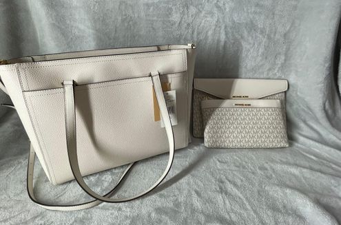 Michael Kors Maisie Large Pebbled Leather 3-In-1 Tote Bag White - $285 (57%  Off Retail) New With Tags - From Kassidy