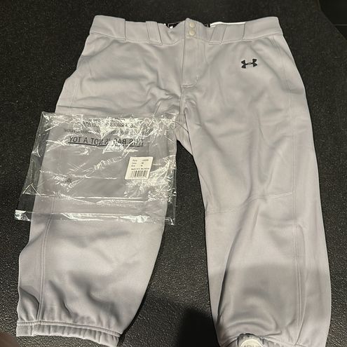 Under Armour NWT - Gray/Gray Black Women's SOFTBALL PANTS - XS