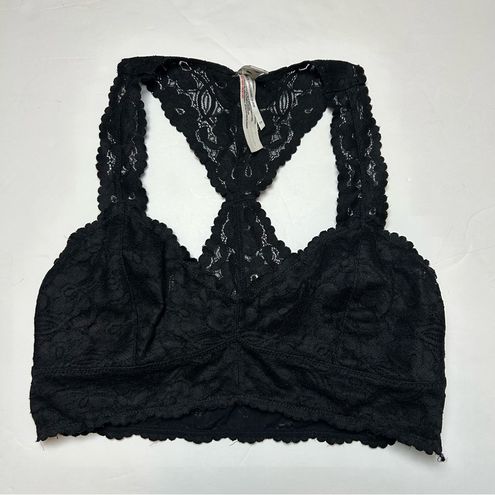 Racerback Lace Bralette in Black