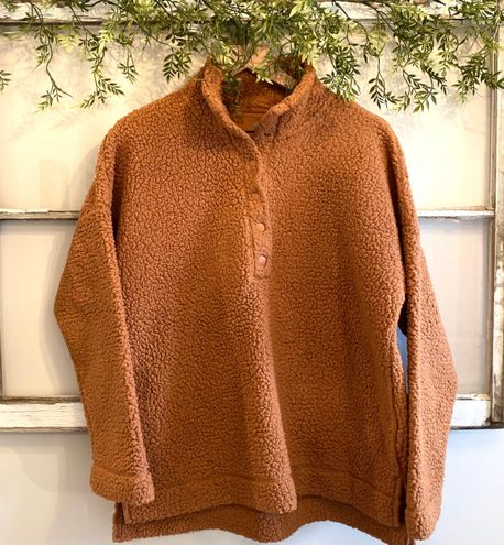 Aerie Sherpa Pullover Orange - $11 