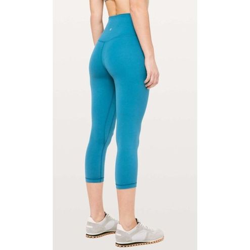 Lululemon Align Crop Mid Rise Capri Blue Athletic Leggings 6 - $76 - From  Lily