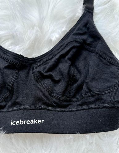 Icebreaker Merino Queens Clasp Bra Black