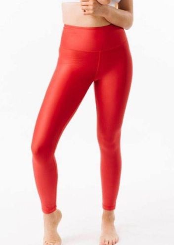 Zyia Red Metallic Leggings Sz 12 - $40 (43% Off Retail) - From Katelyn