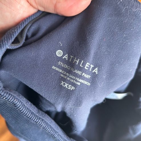 ATHLETA Studio Flare Pant, Navy Blue