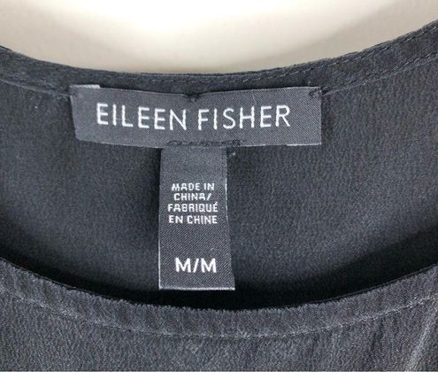 Eileen Fisher Sleeveless Silk Top Black Medium - $46 - From Sunny