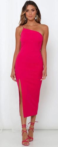 Hello Molly Zarita Midi Fuchsia Dress 