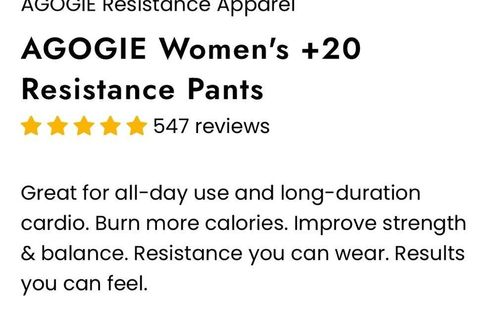 AGOGIE Women's +20 Resistance Pants