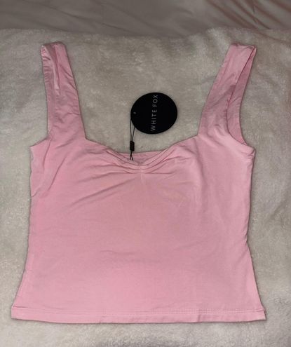 New White Fox Taking Off Supersoft Sleeveless Top Pink Size XSmall