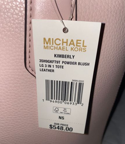 MICHAEL KORS KIMBERLY LG 3 IN 1 TOTE POWDER BLUSH tote women pink bag