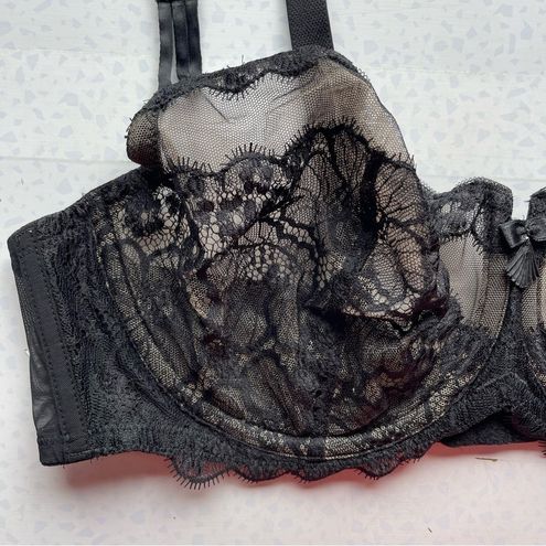 Wacoal Black Sheer Lace Underwire Bra Size 40C - $25 - From Paige