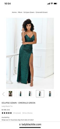 Eclipse Gown - Emerald Green