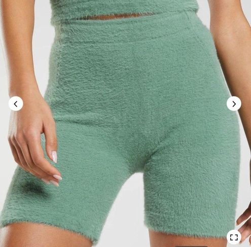 Gymshark Whitney Eyelash Knit Shorts - Leaf Green