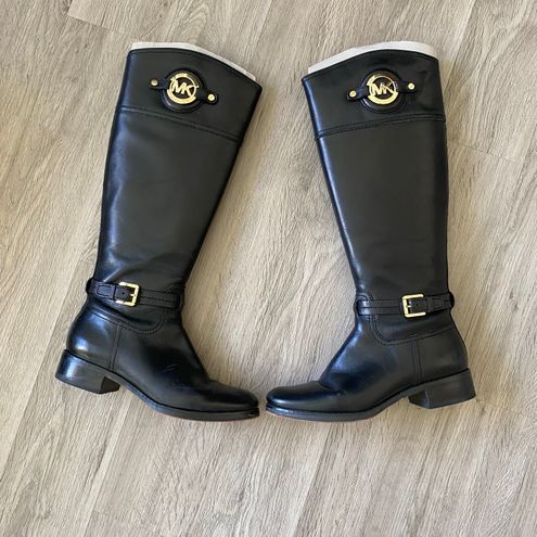 arabisk Luminans Marine Michael Kors Stockard Riding Boots Black Leather Size 7 - $75 - From Angela