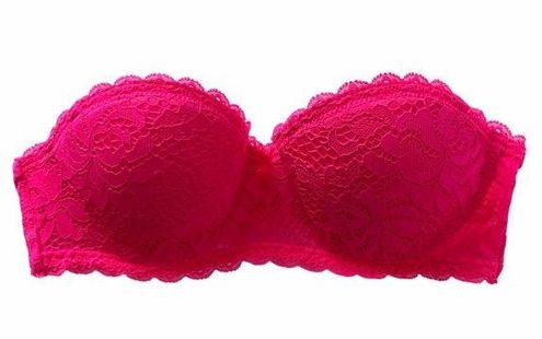 Xhilaration Pink All over Lace Strapless Bra 32B Neon Size undefined - $9 -  From Meagan