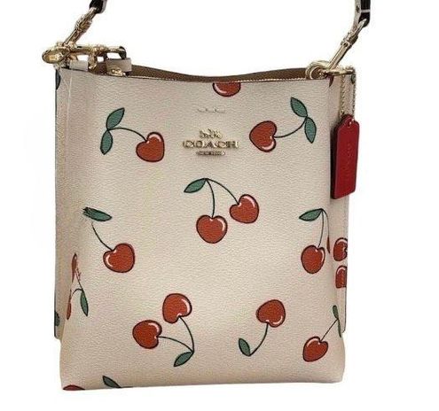 Cherry Print Bucket Bag