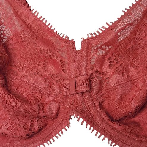 Chantelle Unlined Bra Day to Night Full Coverage 34DD Coral C15F10 Size 34  E / DD - $21 - From August