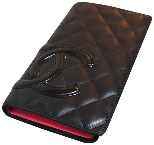 Chanel Black/pink Cambon Bifold Wallet