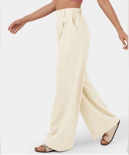 Halara High Waisted Plicated Side Pocket Wide Leg Solid Palazzo Casual  Pants - $35 New With Tags - From Stacy