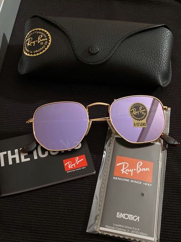 ray ban hexagonal lilac