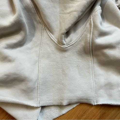 Aritzia TNA Airy Fleece Boyfriend Cropped Hoodie Gray Size M - $33