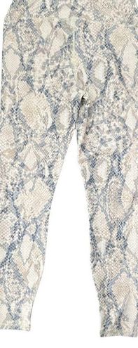 Carbon38 Python Pastel High Waisted Leggings, Snakeskin Print, Large