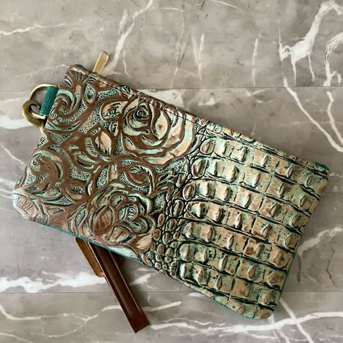 Rose Gold Cowhide Wristlet/Clutch - ShopperBoard