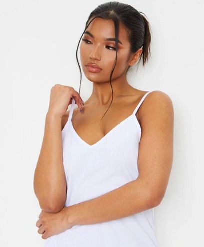 White Backless Strappy Detail Cami Dress