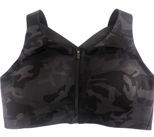 Lululemon Enlite Bra Zip Front Camo Gray Size 6 - $71 (44% Off