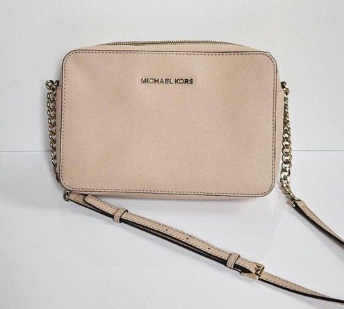 Michael Kors Jet Set Large Saffiano Leather Crossbody Blush Pink - $72 -  From Alexandra