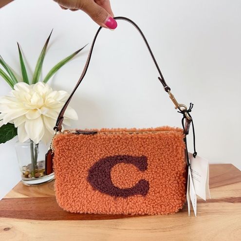 Coach Nolita Shearling Wristlet