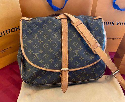 100% Authentic Louis Vuitton Saumur 35, Luxury, Bags & Wallets on