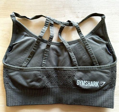 Gymshark Energy Seamless Sports Bra Strappy Removable Pad Yoga Athletic  Khaki XS - $25 - From Pearl
