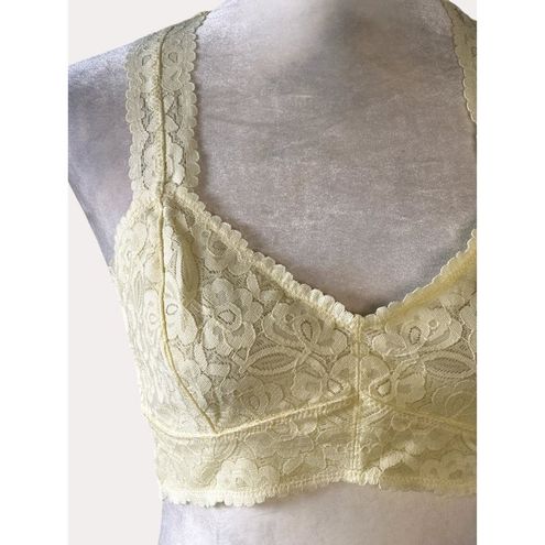 Free People Intimately Galloon Lace Racerback Bralette Lemon Water Ice  Yellow M Size M - $13 New With Tags - From Tami