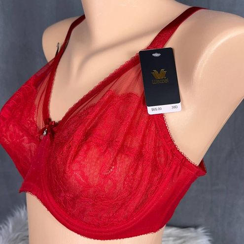 Wacoal New Retro Chic Full Figure Underwire Bra Size 38D Bright Red 855186  - $68 New With Tags - From K