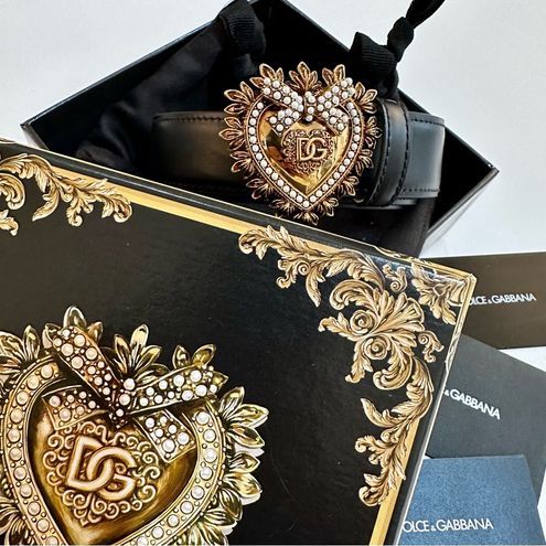 Dolce & Gabbana NIB Devotion Belt - Size 32 Inch Waist Black - $457 New  With Tags - From Charmaine L