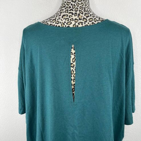 Zella Emerald Green Open Back Short Sleeve T-Shirt Plus Size 3X NWOT  Activewear - $17 - From Annette