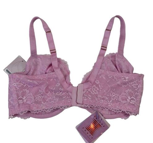 Floral Lace Unlined Bra with X Charm