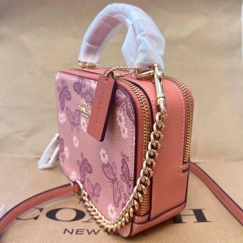 Coach Box Crossbody with Lovely Butterfly Print