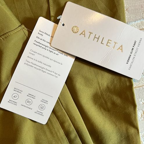 ATHLETA Brooklyn Heights  Vienna Slim Pant Size 8 Tapestry Gold