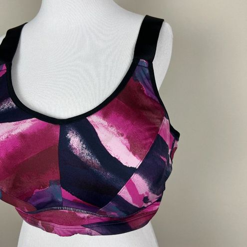 LIVI Active High-Impact Wicking Underwire Sport Bra‎ Womens 42DD Pink Purple