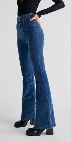 Free People Jayde Cord Flare Jeans Moody Blue 27 28 29 We The Free Corduroy  NWT