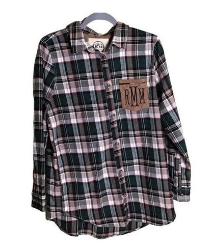 Marleylilly Monogrammed Button Down Tunic