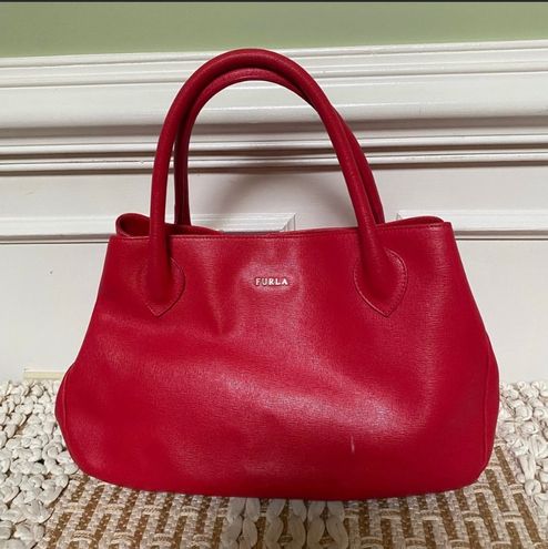 Furla Red Leather Handbag