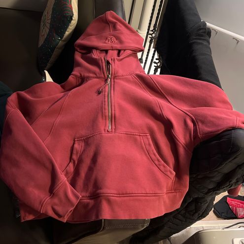 Lululemon Scuba Oversized Half Zip Hoodie Smokey Red