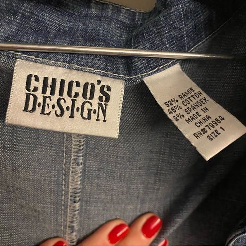 Chico’s Design Women’s Size 3 Jean Jacket RN 79984