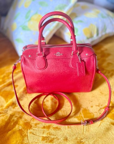 Coach Red Mini Bennett Satchel Bag - One Size