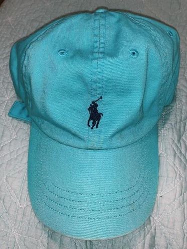light blue polo hat