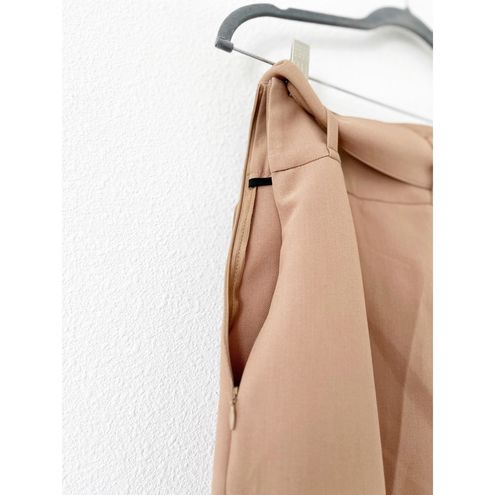 ZARA Tan High Rise Wide Leg Belted Pants Size M - $37 - From Sheena