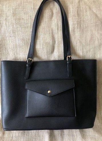 Miztique, Bags, Black Vegan Leather Tote Bag
