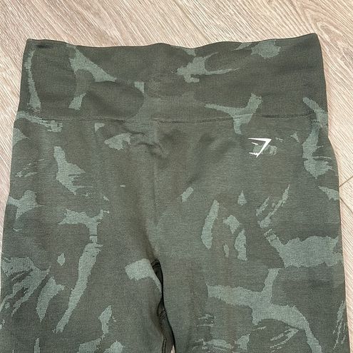 Gymshark Adapt Camo Seamless Leggings - Moss Olive/Core Olive